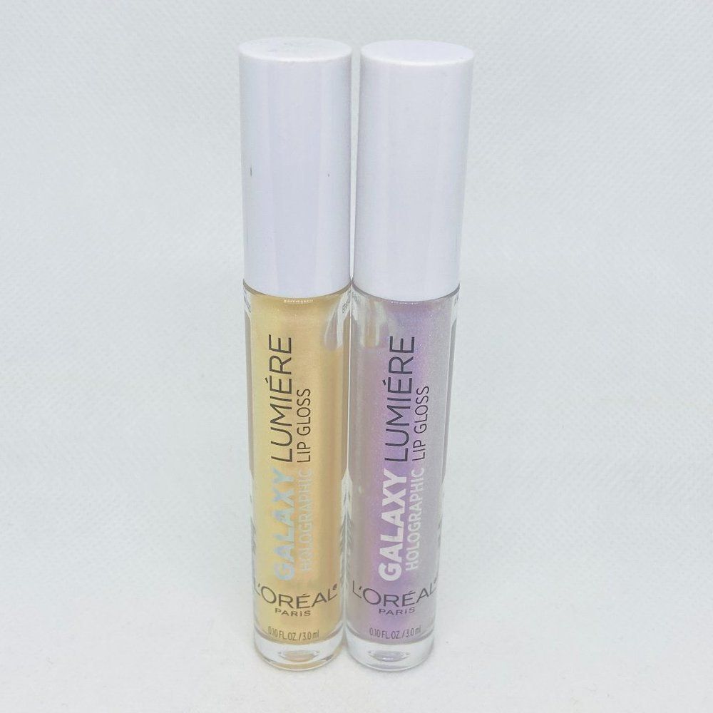 ŁORÉAL PARIS Lumiére Lip Gloss Ethereal Gold 03, Polaris Pink 04 Mixed Lot